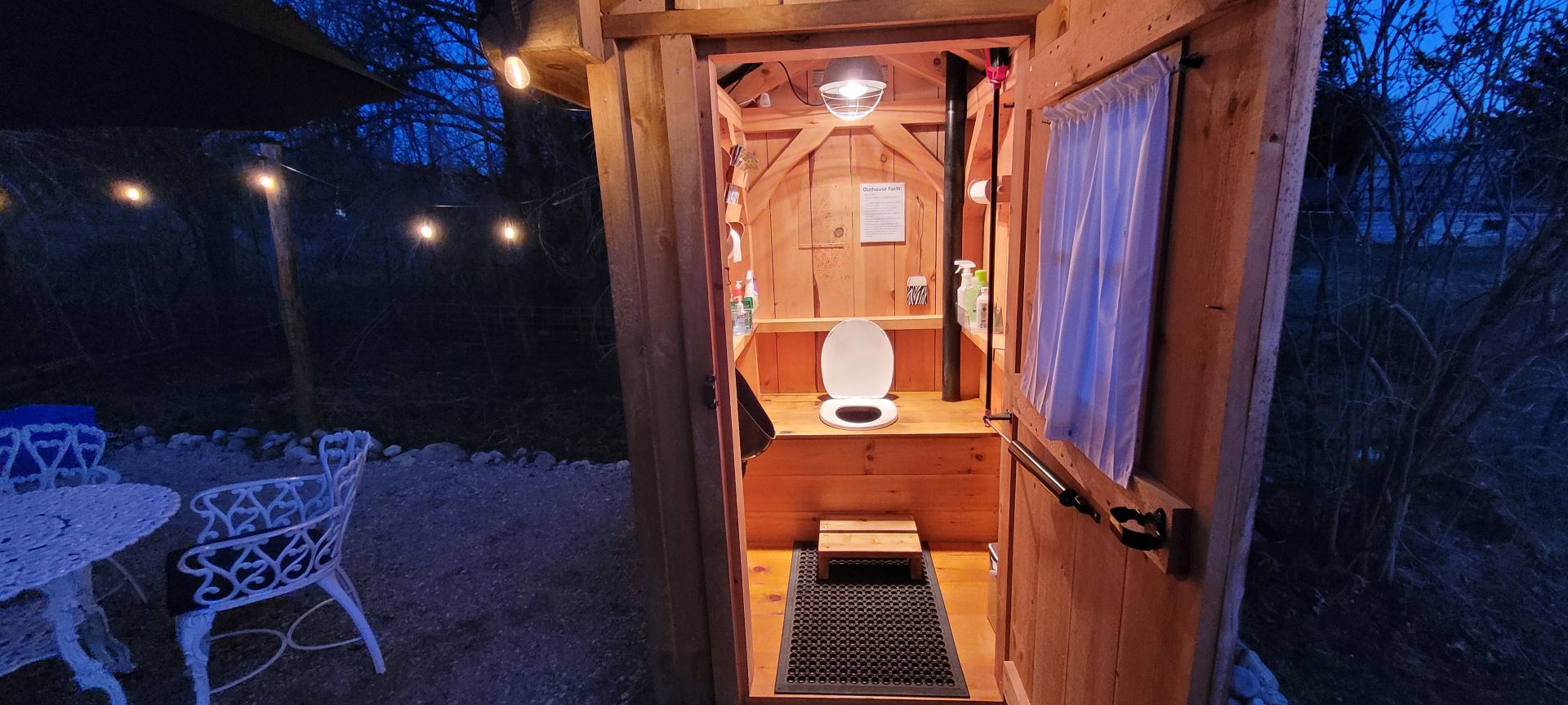 Looking East at cabin setup near Blue Mountain and Sauble Beach