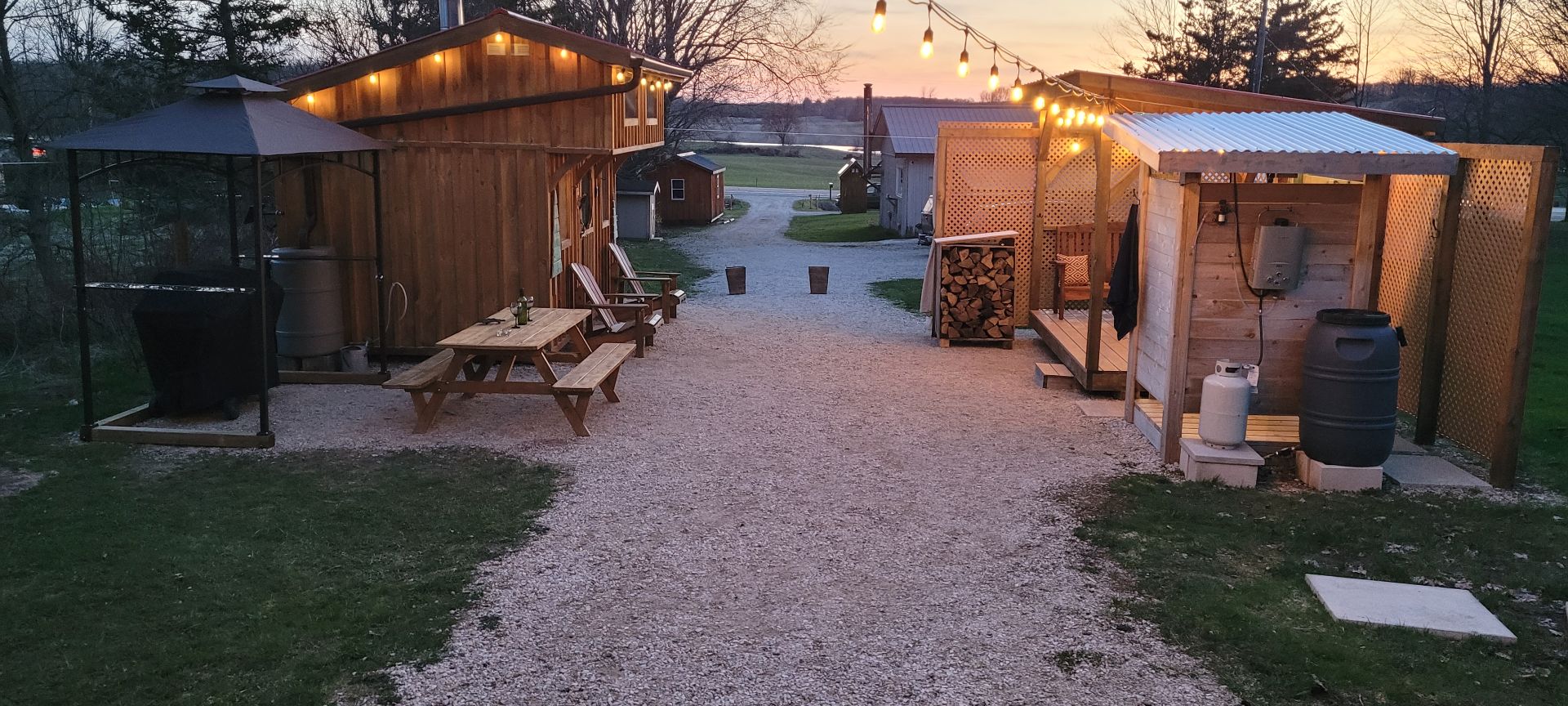 Sleeping loft at tiny home rental near Owen Sound Ontario