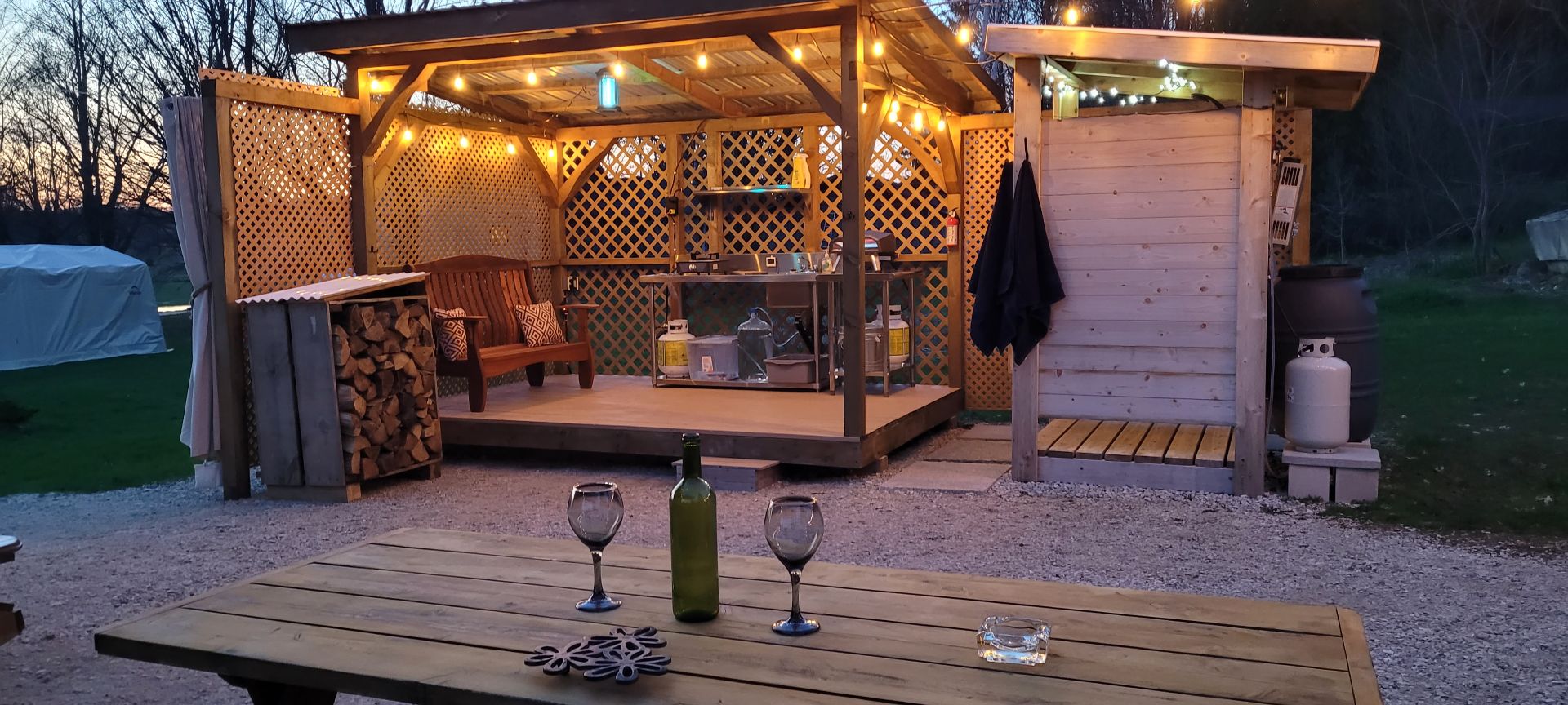 Inside the tiny home cabin near Grey County hiking trails